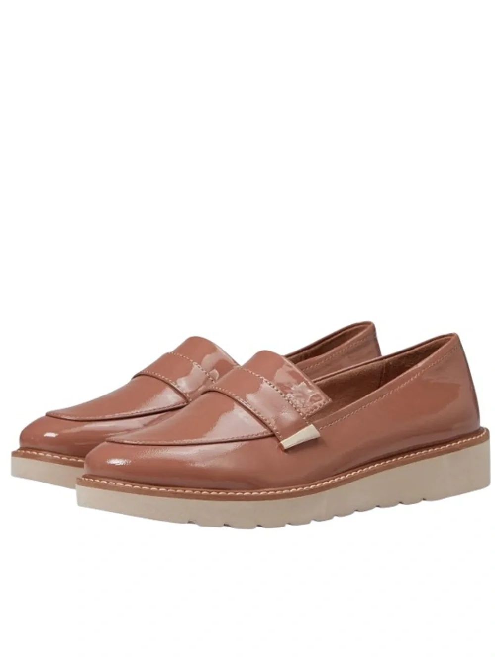 Naturalizer Adiline leather slip-on loafer,Hazelnut brown patentSize 9.5W, NWOT